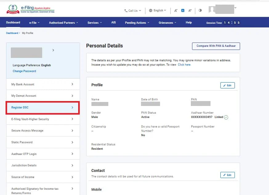 DSC Registration on GST Portal